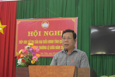 Tổ đại biểu HĐND tỉnh, Đại biểu HĐND huyện đã có buổi tiếp xúc cử tri tại xã Sơn Thủy.