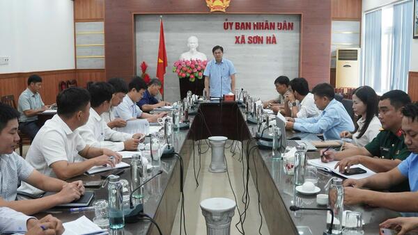 UBND XÃ SƠN HÀ LÀM VIỆC VỚI CÁC ĐƠN VỊ QUẢN LÝ, VẬN HÀNH THỦY ĐIỆN VÀ THỦY LỢI TRÊN ĐỊA BÀN