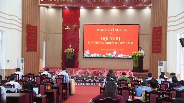 HỘI NGHỊ ĐẢNG ỦY XÃ SƠN HÀ LẦN THỨ 12, NHIỆM KỲ 2025 - 2030