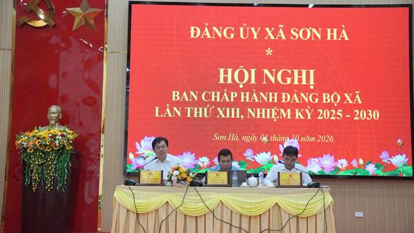 HỘI NGHỊ BAN CHẤP HÀNH ĐẢNG BỘ XÃ SƠN HÀ LẦN THỨ XIII, NHIỆM KỲ 2025 - 2030
