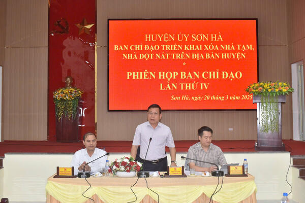 Báo cáo tiến độ triển khai xóa nhà tạm, nhà dột nát trên địa bàn huyện